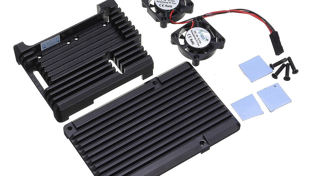 Aluminum Heatsink Cooler Cooling Kit for Raspberry Pi 32 Model 3B+ - 2 Piece - The Tech Depot