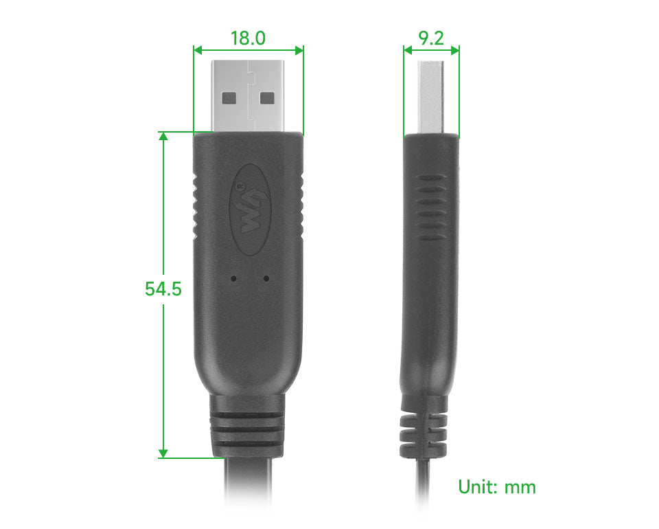 Industrial USB To RJ45 Console Cable, USB Type A to RJ45 Console Male Port, Original FT232RL Chip, Cable Length 1.8m