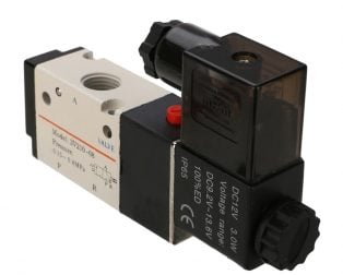 DC12V 1/4” 3 Way 2 Position Pneumatic Solenoid Valve for Water Air Gas