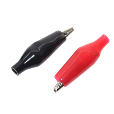 Alligator (Crocodile) Clip Red+Black Pair – 35mm