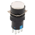 ProMax PST16240WM Push Button Momentary Switch Round 240V White Indicator Light