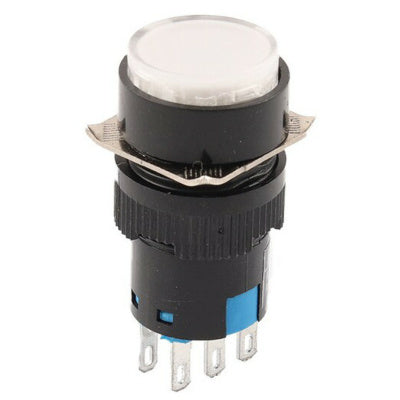 ProMax PST16240WM Push Button Momentary Switch Round 240V White Indicator Light