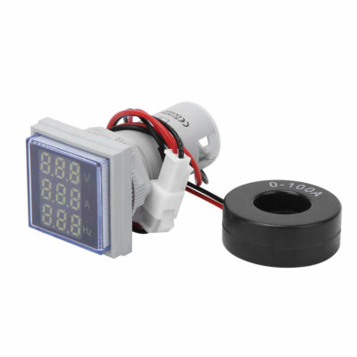ProMax 3 in 1 Voltage Current Frequency Indicator Display Panel 22mm White