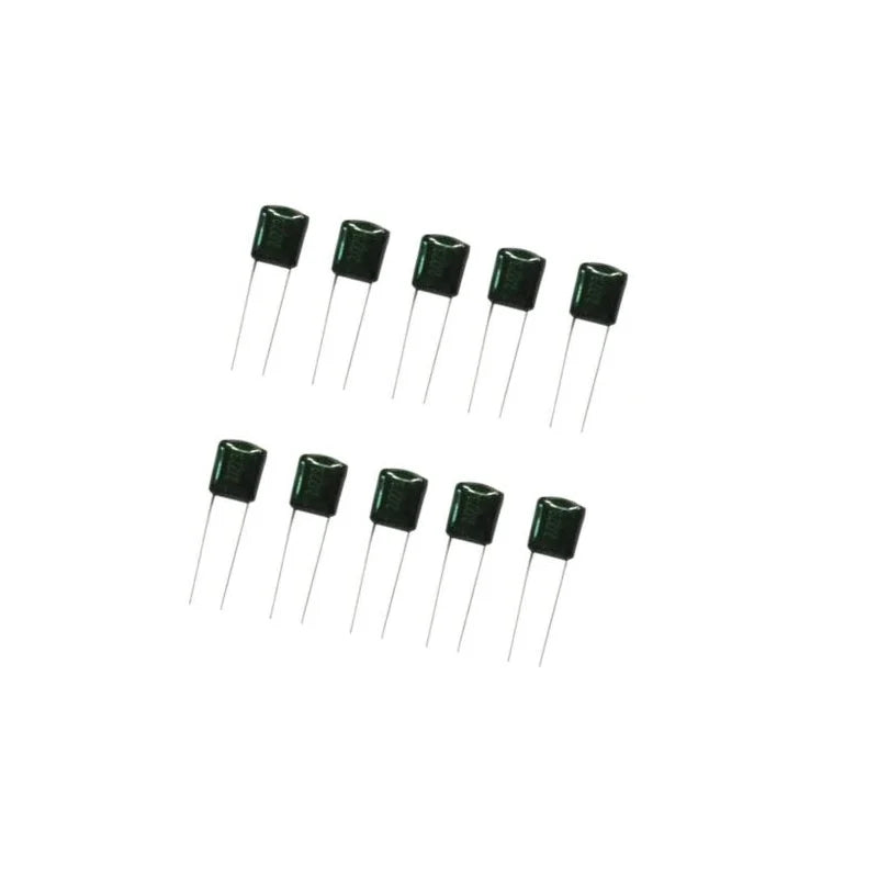 3.3nF (0.0033uF – 2A332J) – 100V Polyester Film Capacitor-(pack of 10)