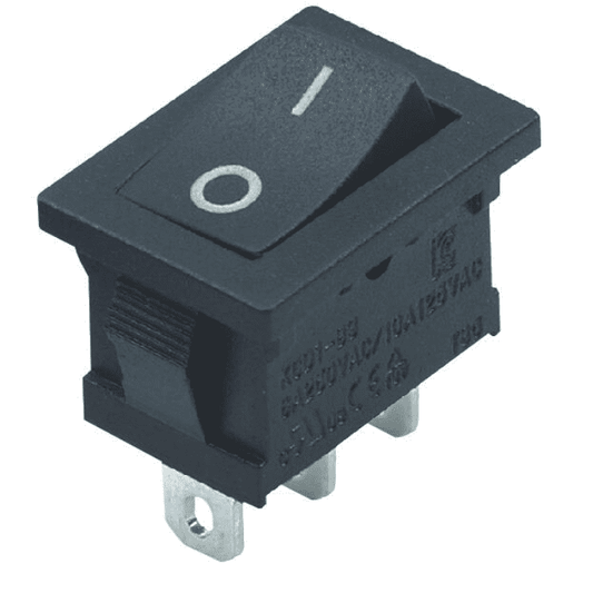 6 A 250V 3 pin SPDT ON-OFF Rocker Switch (JL MRS 102 BK)