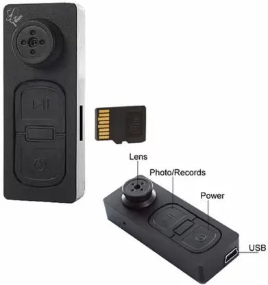 IC PLUS 6 Hd Mini DVR Camera Support Microsd Card(not Include Memory Card) Security Camera Sports and Action Camera  (Black, 1080 MP)