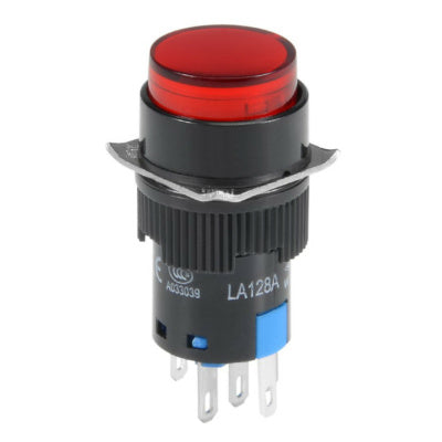 ProMax PST16240RM Push Button Momentary Switch Round 240V Red Indicator Light - The Tech Depot