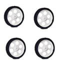 10 X 2 Cm Gear Motor Robot Wheel, Tyres for 6 mm Shaft Geared Dc Motor - 4 Pieces - The Tech Depot