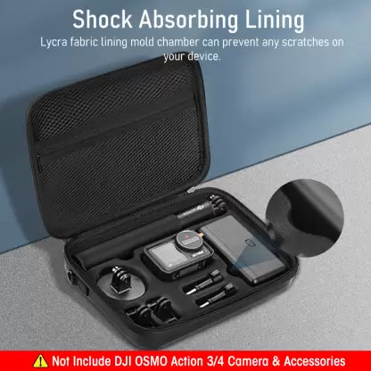HANNEA Carrying Case for DJI OSMO Action 3/Action 4 Camera Camera Bag  (Black)