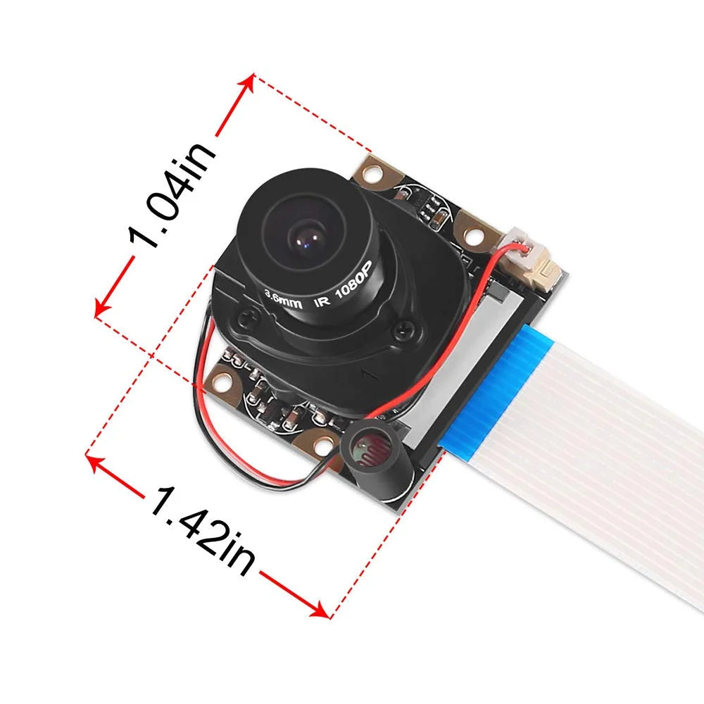 OV5647 5MP 1080P IR-Cut Camera for Raspberry Pi 34 with Automatic Day Night Mode - The Tech Depot