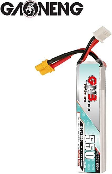GNB 550mAh 2S1P 7.4V 90C Long Type Lipo Battery