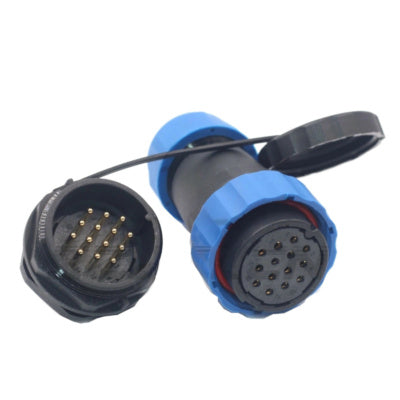 SD20 14PIN 5A Waterproof Panel Mount Aviation Connector  Male Plug+Female Socket IP68