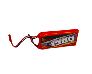 Orange 3.7V 1300mAh 25C 1S Lithium Polymer Battery Pack