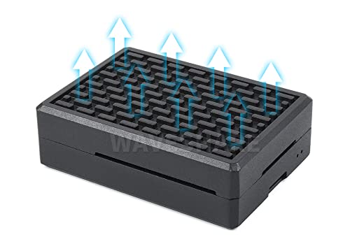 Aluminum Stripe Grooved Case for Raspberry Pi 4, Inner Heatsink Pillars