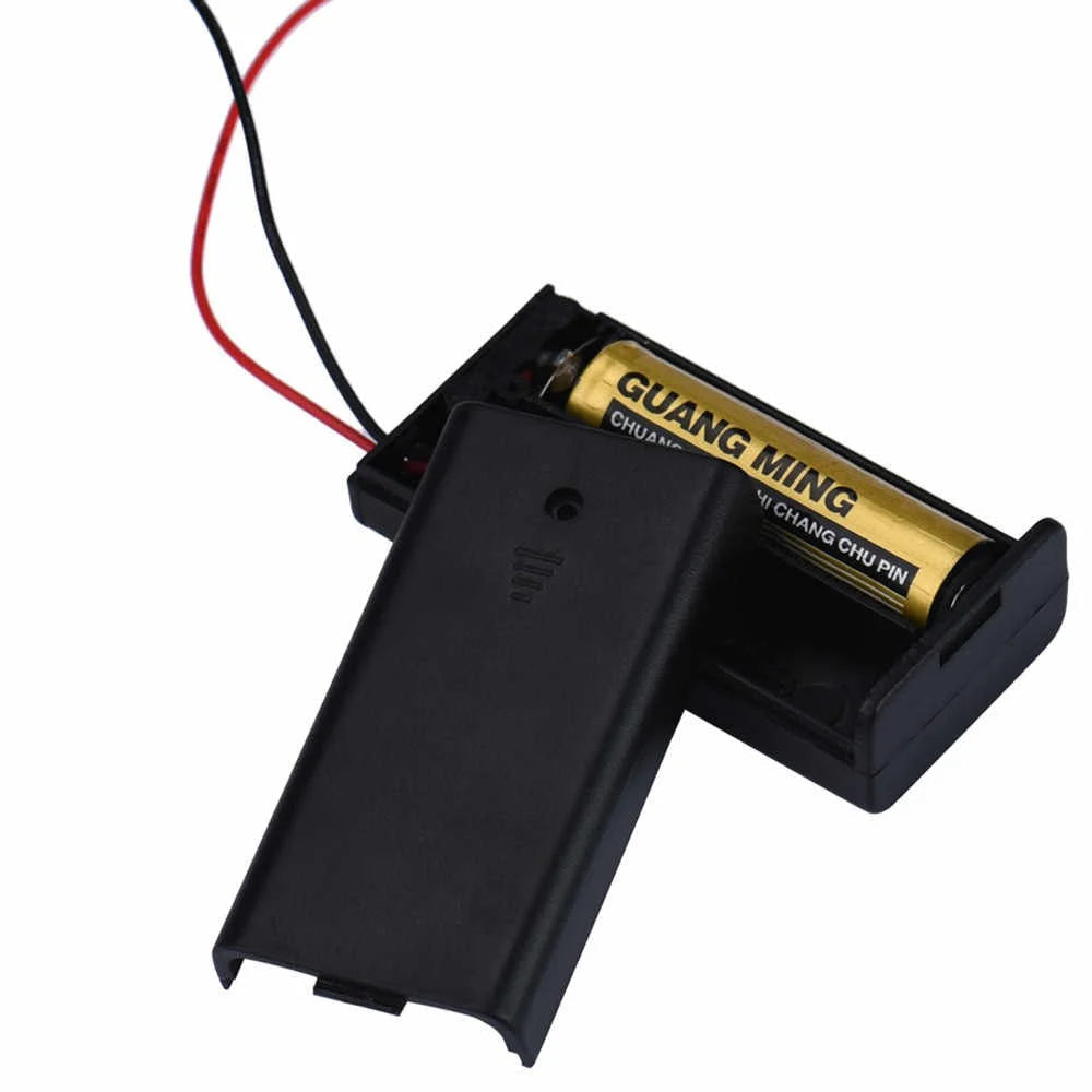 2 x 1.5V AA battery holder with cover and On/Off Switch