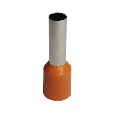 Insulated Bootlace Wire Crimp Ferrule End Terminal Lug-Orange-0.75 sqmm