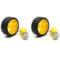 300 RPM Dual Shaft BO Motor + Wheel  (2 pcs)