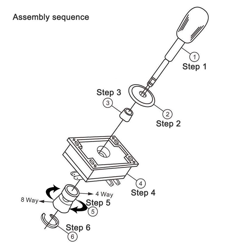 Arcade 2Pin Joystick switchable to 4/8 Ways
