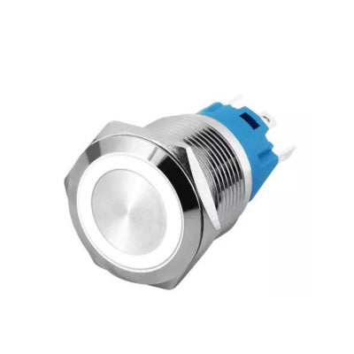 22mm ProMax PPS22006WRM Metal Push Button Switch Waterproof  Momentary White
