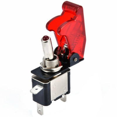 Toggle Switch With Red Led 12V With Cover And RMC Wire