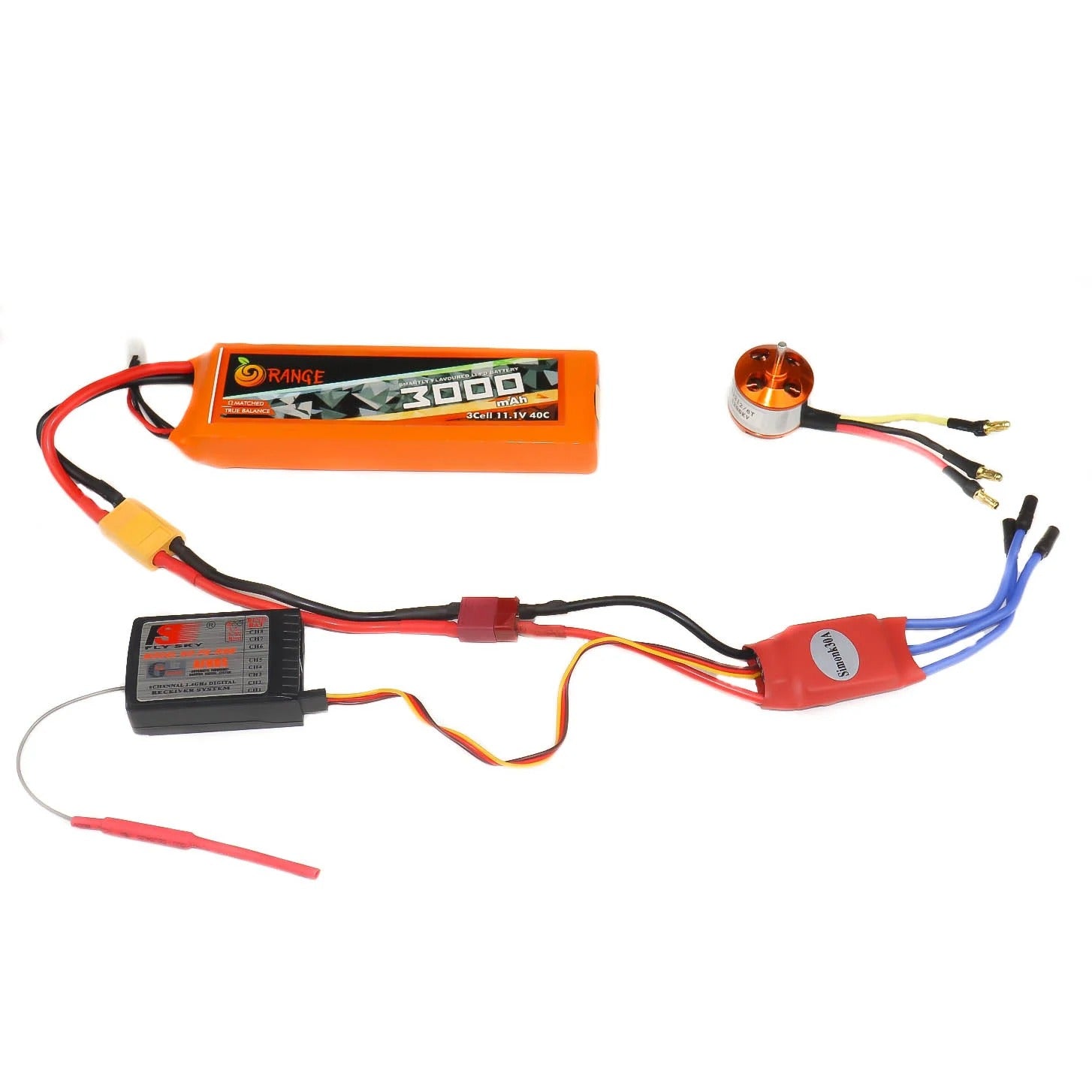 SimonK Red 30A BLDC ESC Electronic Speed Controller with Connectors - The Tech Depot
