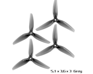 HQ Durable Prop 5.1X3.6X3 Grey (2CW+2CCW)-Poly Carbonate-POPO Triblade Propeller