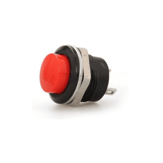 Red R13-507 16mm No Lock Push, Button Momentary Switch 3A, 250V