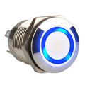 12mm ProMax PPS12006BRM Metal Push Button Switch Waterproof Momentary Blue