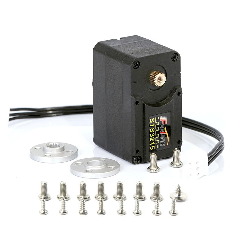 Feetech STS3215 7.4V 19kg serial bus servo motor with aluminium horns and mounting screws