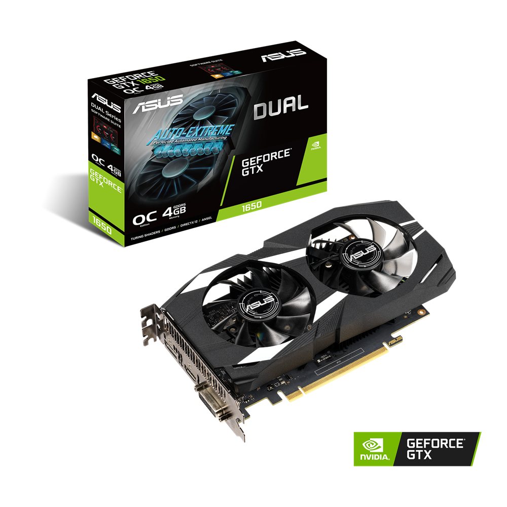 ASUS GeForce GTX 1650 Dual OC 4GB GDDR5 Graphics Card