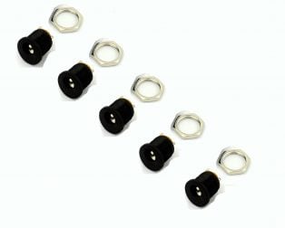 2.1×5.5mm DC Power Jack Socket Panel Mount (Female) – 5pcs