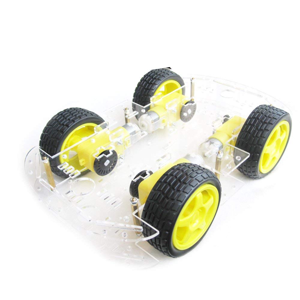 Longer version of 4 WD Double Layer Smart Car Chassis Kit - The Engineer Store