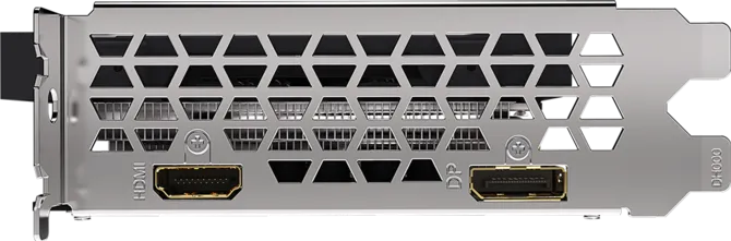 Gigabyte Radeon RX 6500 XT Eagle 4GB I/O bracket with HDMI 2.1 and DisplayPort 1.4a ports