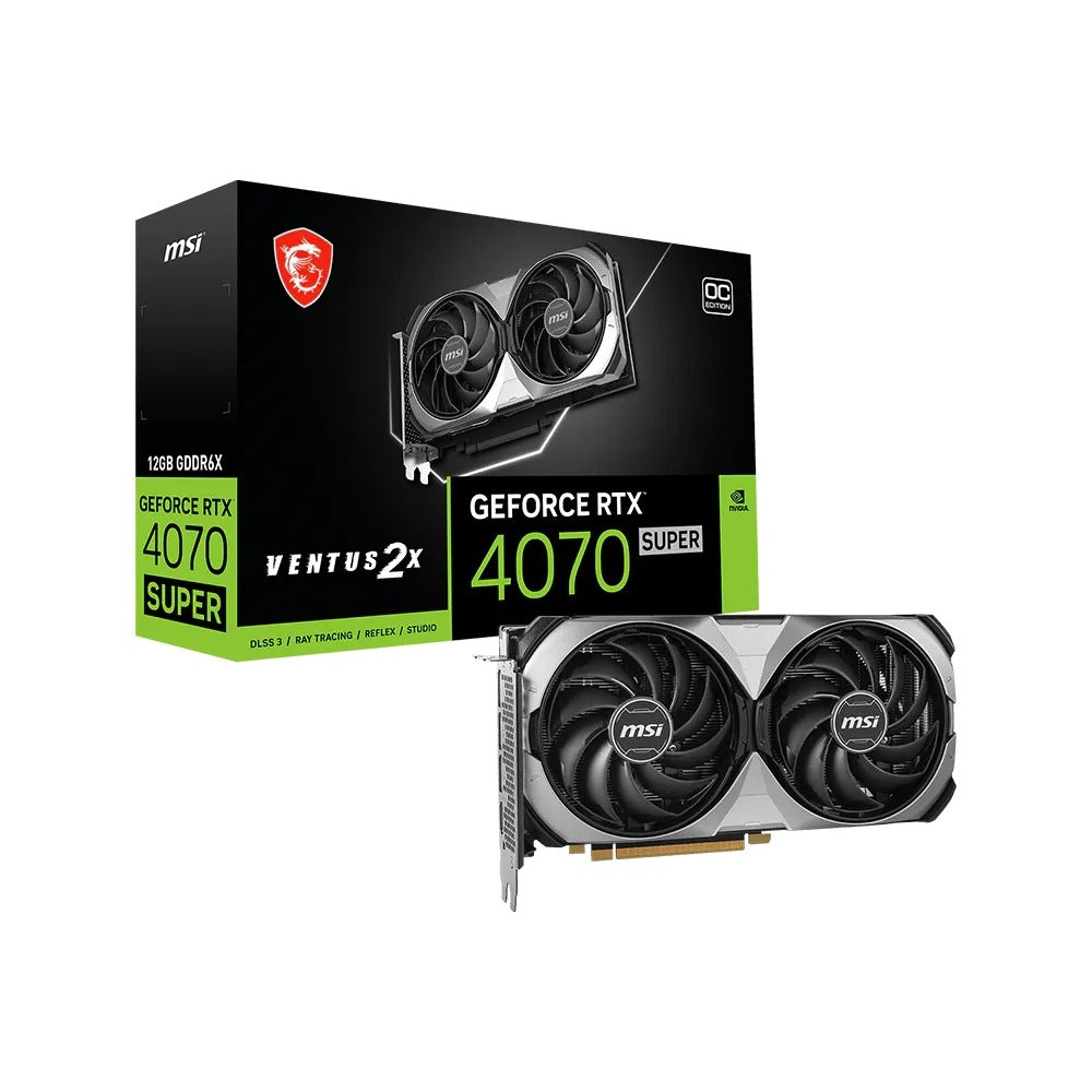 MSI GeForce RTX 4070 Super Ventus 2X OC 12GB GDDR6X Graphics Card