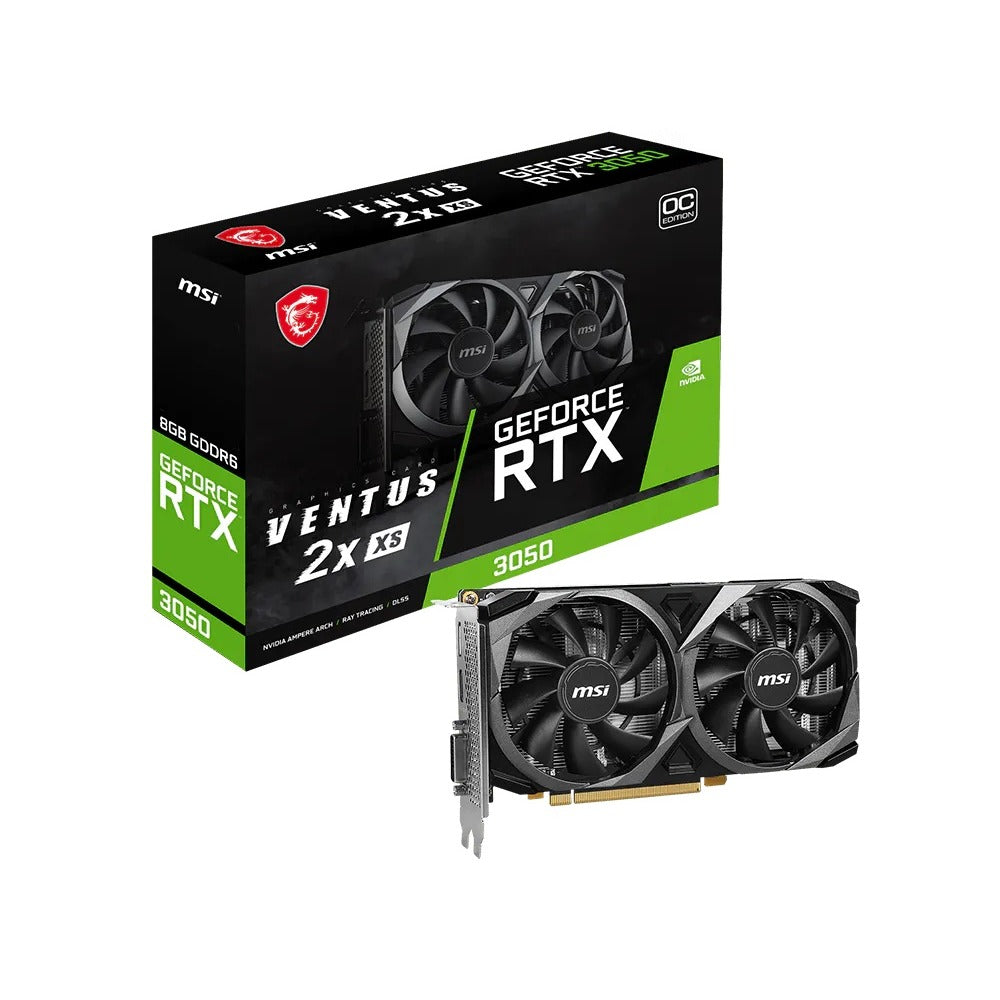 MSI GeForce RTX 3050 Ventus 2X XS OC 8GB GDDR6 Graphics Card
