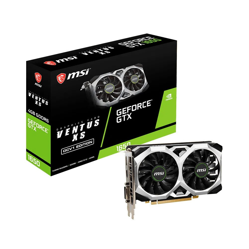 MSI GeForce GTX 1650 D6 Ventus XS OCV1 4GB GDDR6 Graphics Card