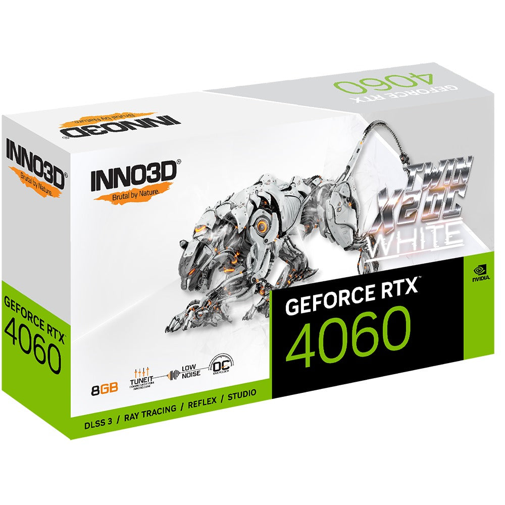 Inno3D GeForce RTX 4060 Twin X2 OC White 8GB GDDR6 Graphics Card