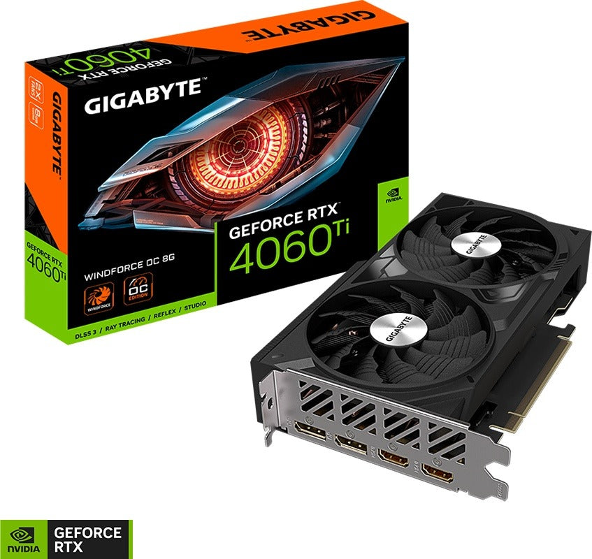 Gigabyte GeForce RTX 4060 Ti Windforce OC 8GB GDDR6 Graphics Card