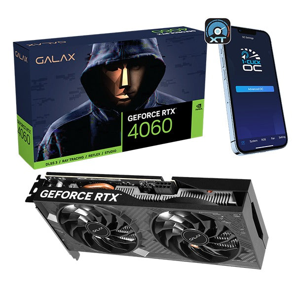 Galax GeForce RTX 4060 1-Click OC 2X 8GB GDDR6 Graphics Card
