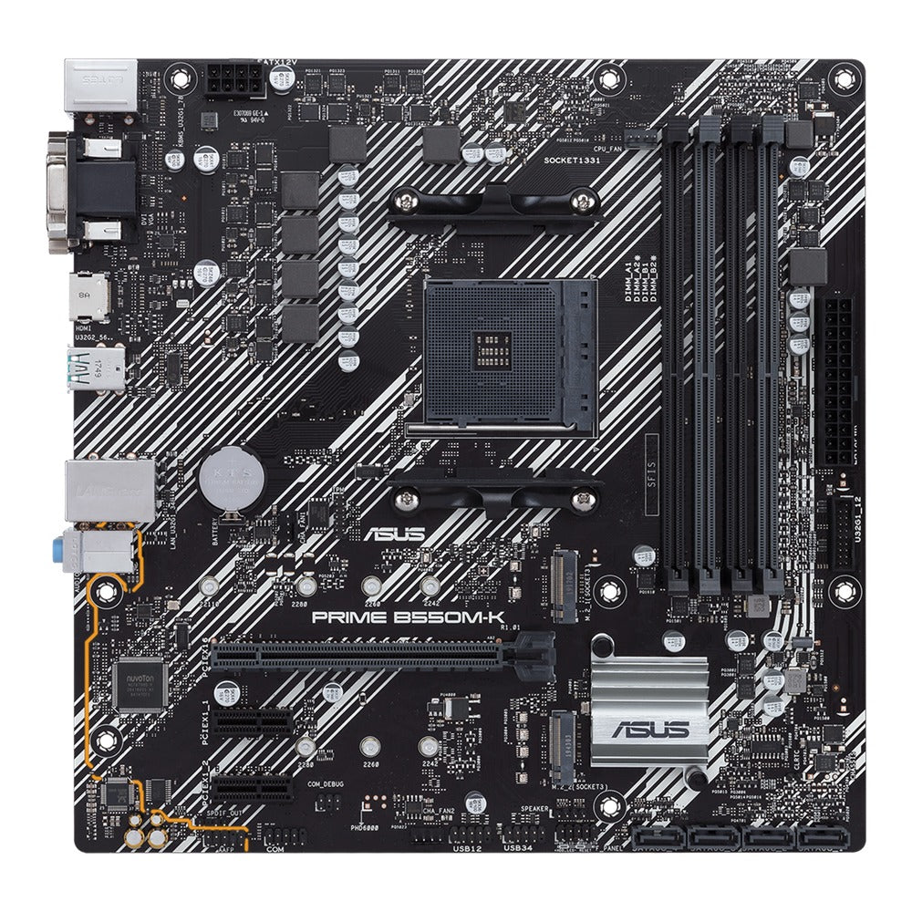 ASUS Prime B550M-K Micro-ATX Motherboard – AMD B550, AM4, DDR4