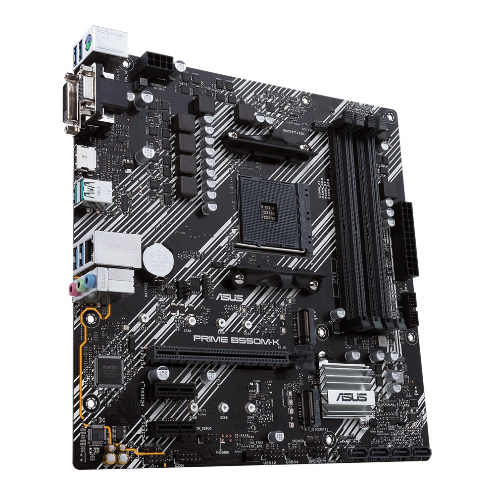 ASUS Prime B550M-K Micro-ATX Motherboard – AMD B550, AM4, DDR4