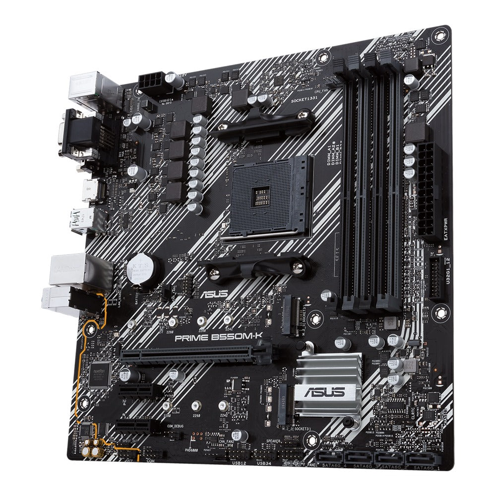 ASUS Prime B550M-K Micro-ATX Motherboard – AMD B550, AM4, DDR4