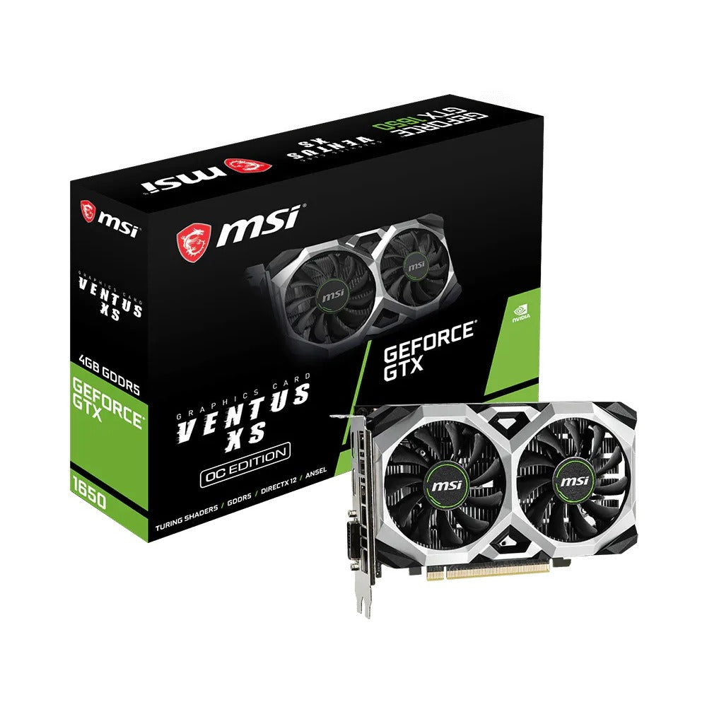 MSI GeForce GTX 1650 Ventus XS OC 4GB GDDR5 Graphics Card