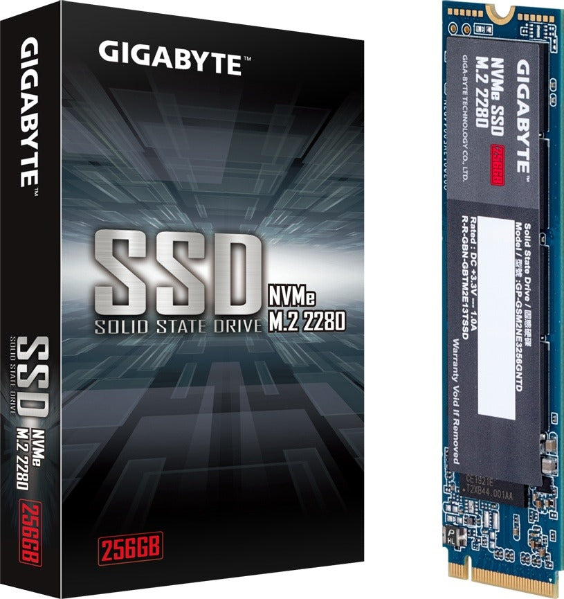 Gigabyte 256GB NVMe M.2 2280 PCIe Gen3 SSD – Internal Solid State Drive