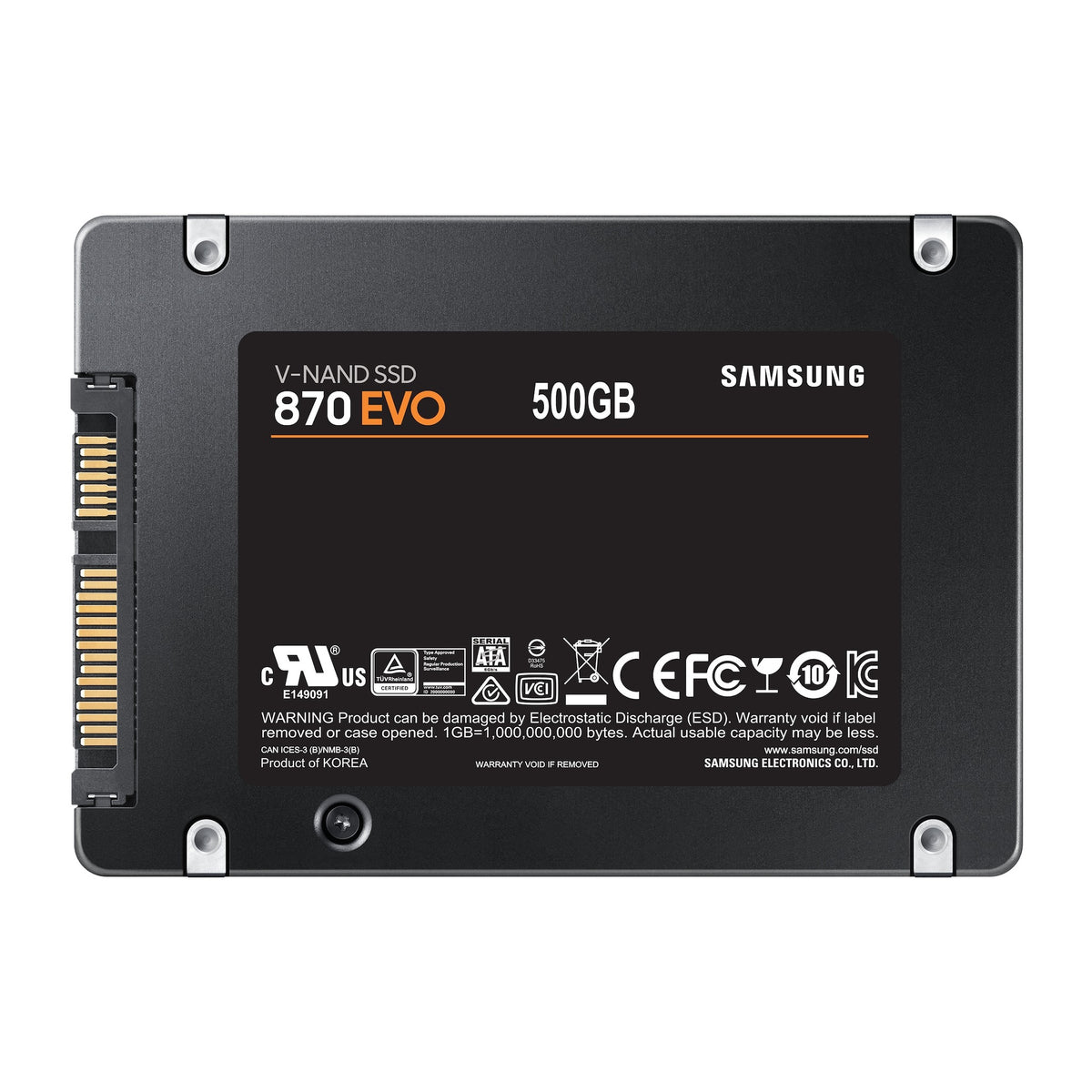 Samsung 870 EVO 500GB 2.5-inch SATA SSD – Internal Solid State Drive