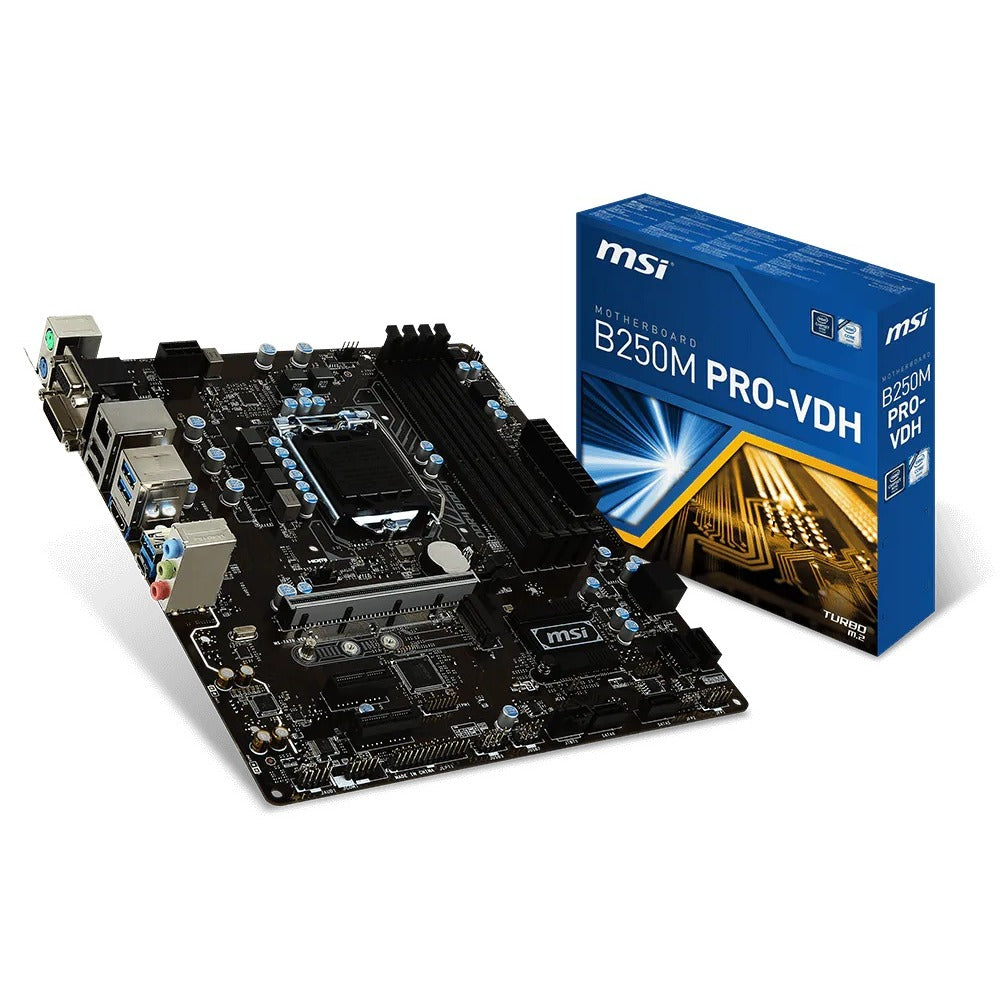 MSI B250M PRO-VDH Micro-ATX Motherboard – Intel B250, LGA 1151, DDR4