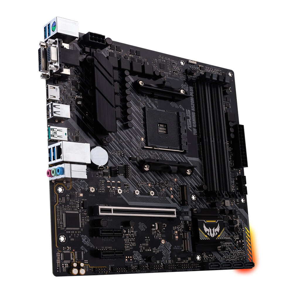 ASUS TUF Gaming A520M-Plus Micro-ATX Motherboard – AMD A520, AM4, DDR4