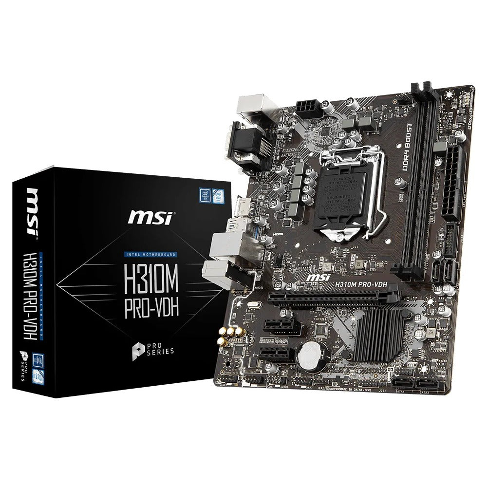MSI H310M PRO-VDH Micro-ATX Motherboard – Intel H310, LGA 1151, DDR4