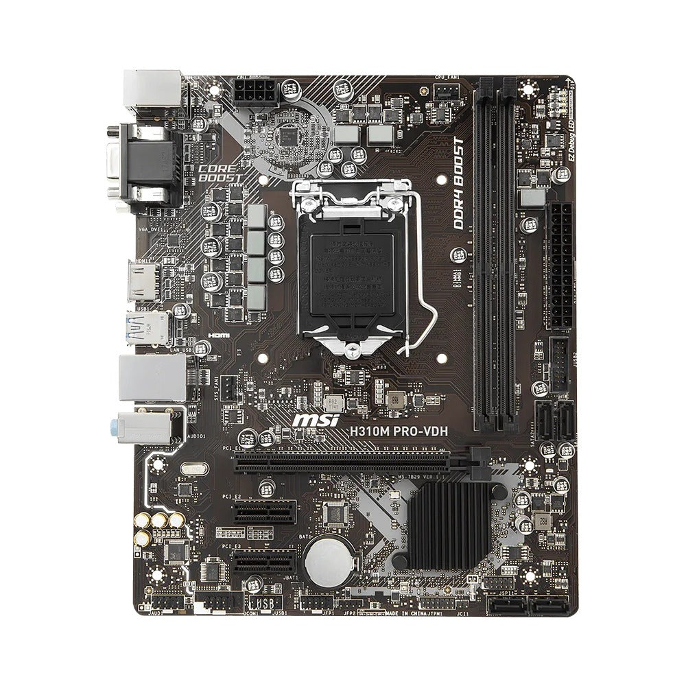 MSI H310M PRO-VDH Micro-ATX Motherboard – Intel H310, LGA 1151, DDR4