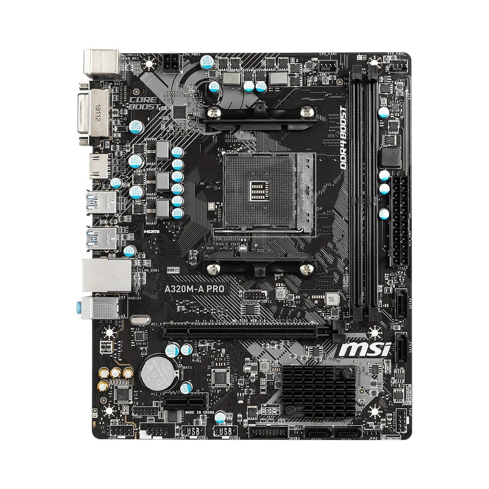 MSI A320M-A PRO Micro-ATX Motherboard – AMD A320, AM4, DDR4